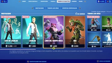 El skin Lachlan y sus accesorios se encuentran en la secci&oacute;n &quot;Destacado&quot; de la tienda