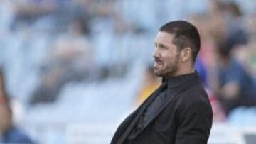Simeone, durante el partido de Getafe.