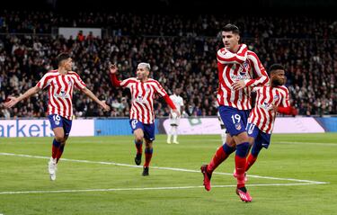 0-1. Álvaro Morata marca el primer tanto de los rojiblancos en el minuto 18 de partido.
