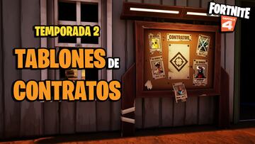 fortnite capitulo 4 temporada 2 mega paneles contratos tablones ubicaciones