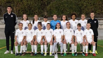 Las niñas del alevín del Madrid CFF, campeonas en una liga masculina