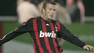 <strong>DEBUT.</strong> David Beckham ha disputado sus primeros minutos con la camiseta del Milan.