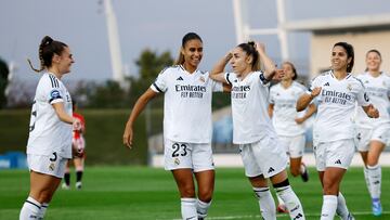 22/09/24 PARTIDO LIGAF FEMENINO REAL MADRID ATHLETIC CLUB BILBAO
OLGA CARMONA TERESA ABELLEIRA LAKRAR GRUPO ALEGRIA FUTBOL FEMENINO PRIMERA DIVISION