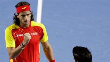 SOLVENTES. Verdasco y Feliciano sumaron el octavo triunfo como pareja en Copa Davis desde que debutaran en 2006.