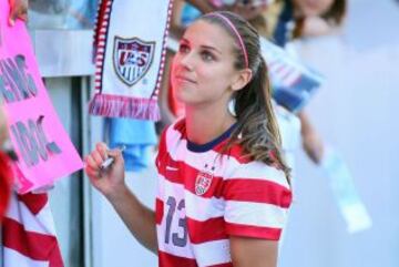 Muy popular la futbolista americana entre la afición.