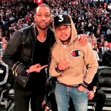 Dwayne Wade y Chance the Rapper.