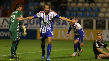 Yuri celebra un gol ante el Lugo en Copa del Rey.