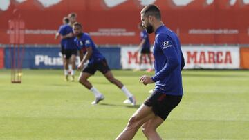 Felipe, durante un entrenamiento con el Atlético.
