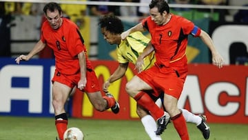 Enfrentamiento entre Bélgica y Brasil del Mundial de 2002.