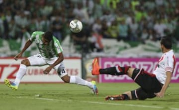 Atlético Nacional y River Plate igualaron 1-1 en la primera final de la Copa Sudamericana. 