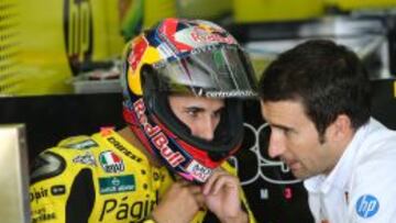 Luis Salom en su box.