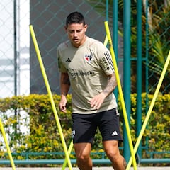 James entrena con normalidad y podría volver ante Santos