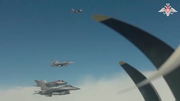 Corea del Sur despliega sus cazas por la entrada de aviones chinos y rusos