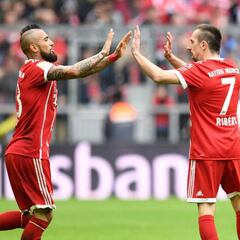 Arturo Vidal es el tercer jugador más utilizado en Bayern Munich