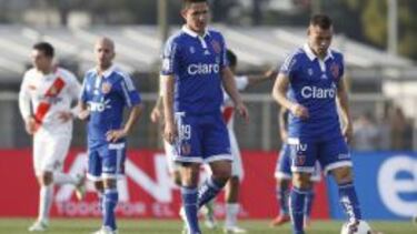 Canales y Renato González en el partido contra Curicó, por la Copa Chile.