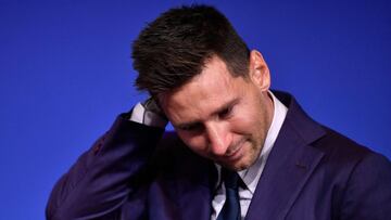 Lionel Messi's tearful goodbye in 2021.
