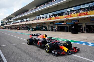Checo Pérez logró su cuarto podio del año en el GP de Estados Unidos