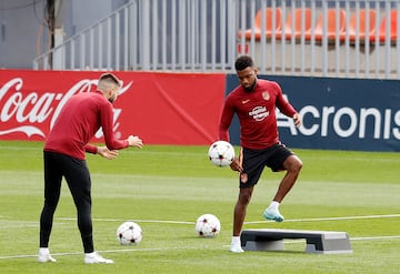 Lemar durante el entrenamiento. 