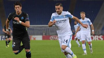 Durmisi, durante un partido de Europa League con la Lazio. 