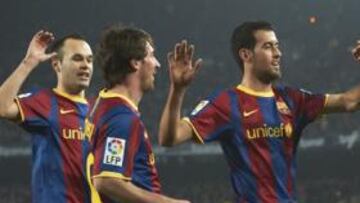 <b>EQUIPO A. </b>Guardiola volverá a apostar por el mejor once, con Iniesta, Messi, Busquets y Villa, tras la alineación de suplentes ante el Betis.