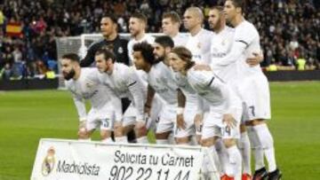El once del Madrid ante el Depor.
