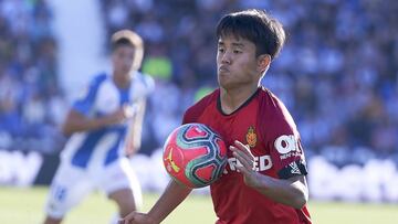 Kubo, durante un partido con el Mallorca.