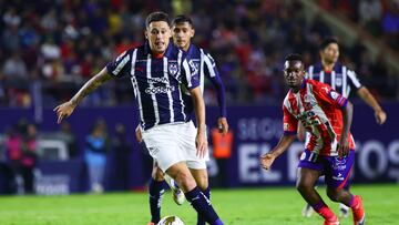 Lucas Ocampos of Monterrey during the Semifinal first leg match between Atletico de San Luis and Monterrey as part of the Liga BBVA MX, Torneo Apertura 2024 at Alfonso Lastras Stadium on December 04, 2024 in San Luis Potosi, Mexico.