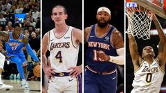 Dennis Schr&ouml;der, &Aacute;lex Caruso, Marcus Morris y Kyle Kuzma, de izquierda a derecha