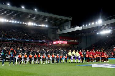 Formación de los conjuntos del Real Madrid y Liverpool.