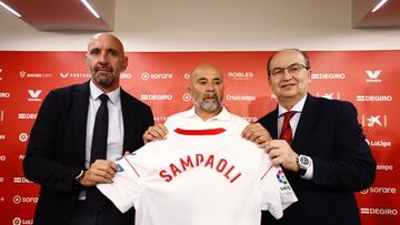 Monchi y Castro, con Sampaoli.