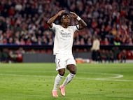 15/04/26 PARTIDO VUELTA CUARTOS CHAMPIONS LEAGUE
BAYERN DE MUNICH - REAL MADRID
TRISTEZA OCASION VINICIUS JR