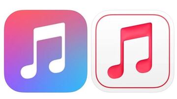 A la izquierda el antiguo icono de Apple Music for Artists, a la derecha el nuevo