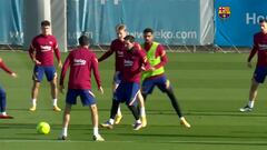 La práctica de Barcelona antes de recibir al líder en el Camp Nou