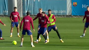 La práctica de Barcelona antes de recibir al líder en el Camp Nou