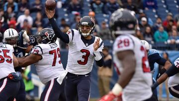 NASHVILLE, TN - JANUARY 01: Quarterback Tom Savage #3 of the Houston Texans throws a pass against the Tennessee Titans during the first half at Nissan Stadium on January 1, 2017 in Nashville, Tennessee. Frederick Breedon/Getty Images/AFP
== FOR NEWSPAPERS, INTERNET, TELCOS & TELEVISION USE ONLY ==