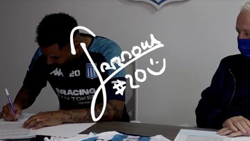 Creativo video de la firma de contrato de Cardona con Racing