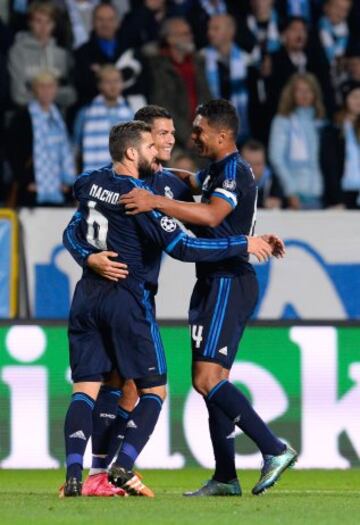 0-1. Cristiano Ronaldo celebró el primer tanto.