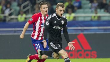 Gameiro, ante el Qarabag.