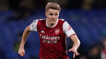 Odegaard, con el Arsenal.
