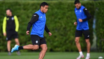 Luis Fernando Muriel durante un entrenamiento con Atalanta.
