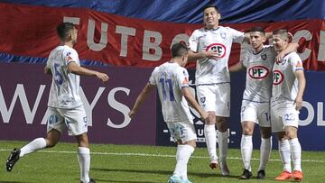 Futbol, San Lorenzo vs Huachipato.
Copa Sudamericana 2021.
El jugador de Huachipato Cris Martinez, celebra su gol contra San Lorenzo durante el partido por Copa Sudamericana realizado en el estadio Pedro Bidegain.
Buenos Aires, Argentina.
21/04/2021
Javier Gonzalez/Fotobaires/Photosport
Football, San Lorenzo vs Huachipato.
Copa Sudamericana Championship.
Huachipato's player Cris Martinez celebrates his goal against San Lorenzo during Copa Sudamericana at Pedro Bidegain stadium in Buenos Aires, Argentina.
21/04/2021
Javier Gonzalez/Fotobaires/Photosport
