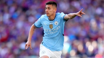 El 'diablito' Echeverri, con el Manchester City.