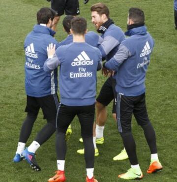 Los futbolistas del equipo blanco afrontan el choque ante Las Palmas con el ánimo alto.