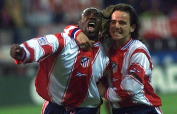 Hasselbaink con el Atlético.