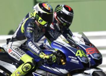 Valentino Rossi y Jorge Lorenzo