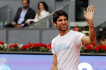 El torero Cayetano Rivera, durante el Charity Day, un acto solidario que une a tenistas y famosos para recaudar fondos, dentro de la XV edición del Mutua Madrid Open que se inicia hoy en la Caja Mágica de Madrid. 