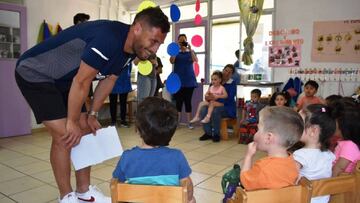 Dituro, Lanaro y “Miguelito” visitaron un jardín en Ñuñoa