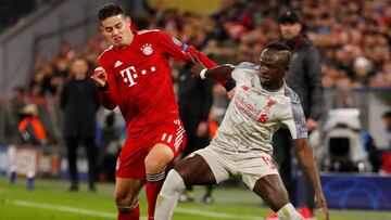 James Rodríguez queda fuera de Champions League ante el Liverpool