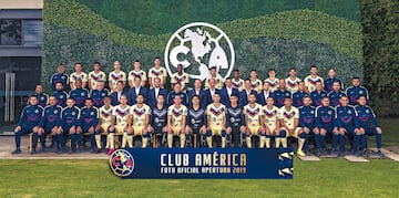 La fotografía oficial de las Águilas para el torneo Apertura 2019 generó gran controversia para los aficionados, esto debido a un supuesto montaje de dos jugadores: Giovani dos Santos y Sebastián Córdova.