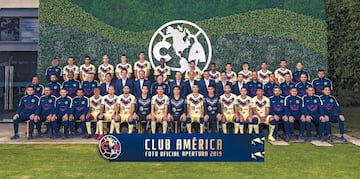 La fotografía oficial de las Águilas para el torneo Apertura 2019 generó gran controversia para los aficionados, esto debido a un supuesto montaje de dos jugadores: Giovani dos Santos y Sebastián Córdova.

